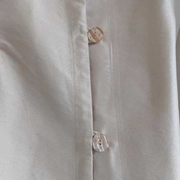 Lustrous Chic Swing Coat Light Jacket A-line shape, Pointed Collar, Tan - Picture 6 of 15